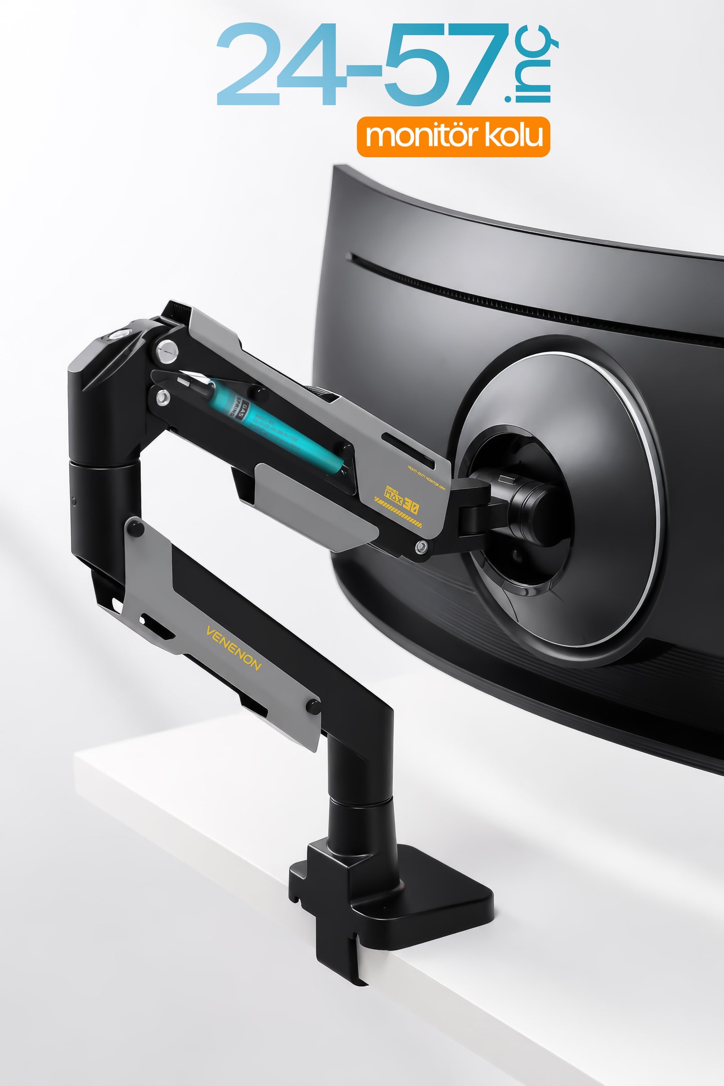 Armada Monitör Kolu Arm 75x75 – 200x200 VESA Uyumluluğu — 24"–57" 30kg Kapasiteli