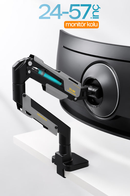 Armada Monitör Kolu Arm 75x75 – 200x200 VESA Uyumluluğu — 24"–57" 30kg Kapasiteli