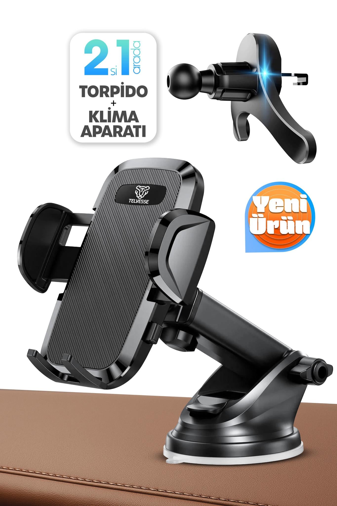 2026 Torpido + Klima Aparatlı Telefon Tutucu