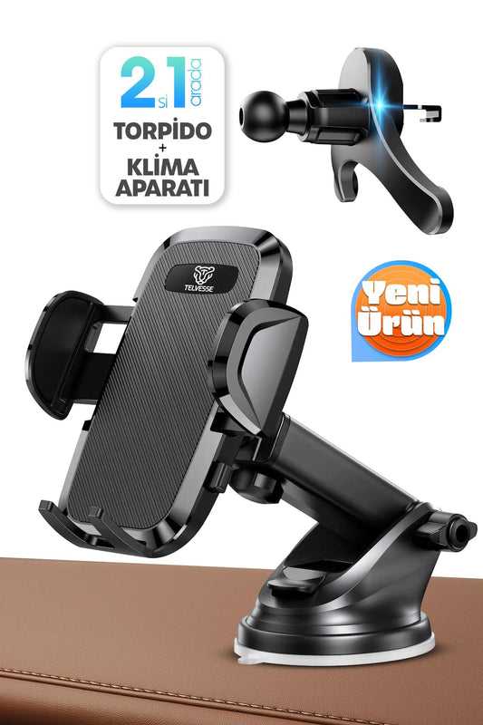 2026 Torpido + Klima Aparatlı Telefon Tutucu