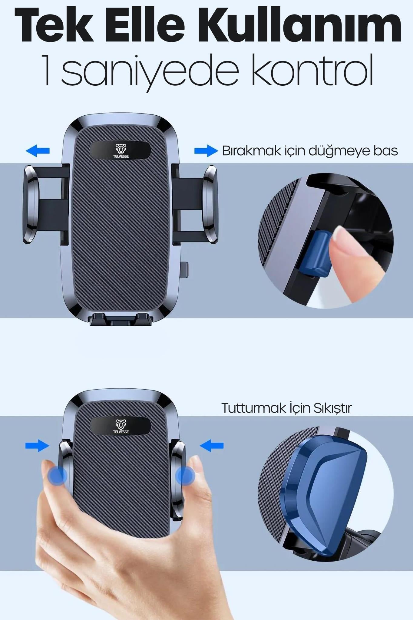 2026 Torpido + Klima Aparatlı Telefon Tutucu