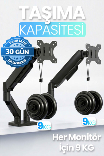 Hareketli Monitör Kolu 2026 Ergonomik Gazlı