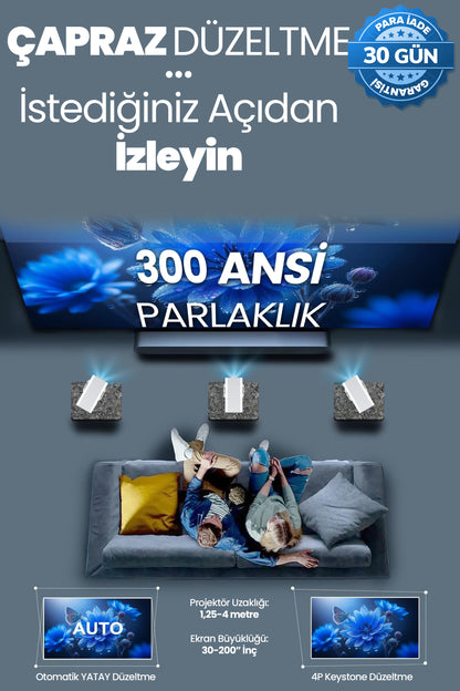 Sun602 Ev Sineması Projektör Auto Focus