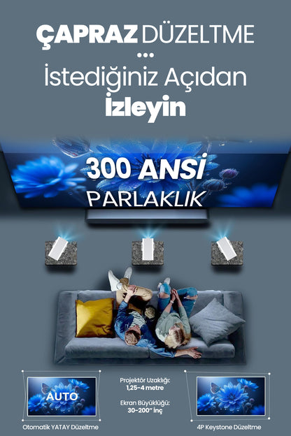 Ev Sineması Projektör Auto Focus