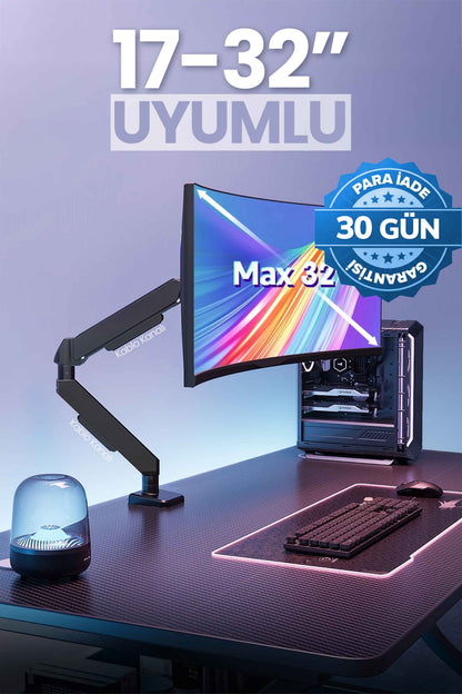 Hareketli Monitör Kolu 2026 Ergonomik Gazlı