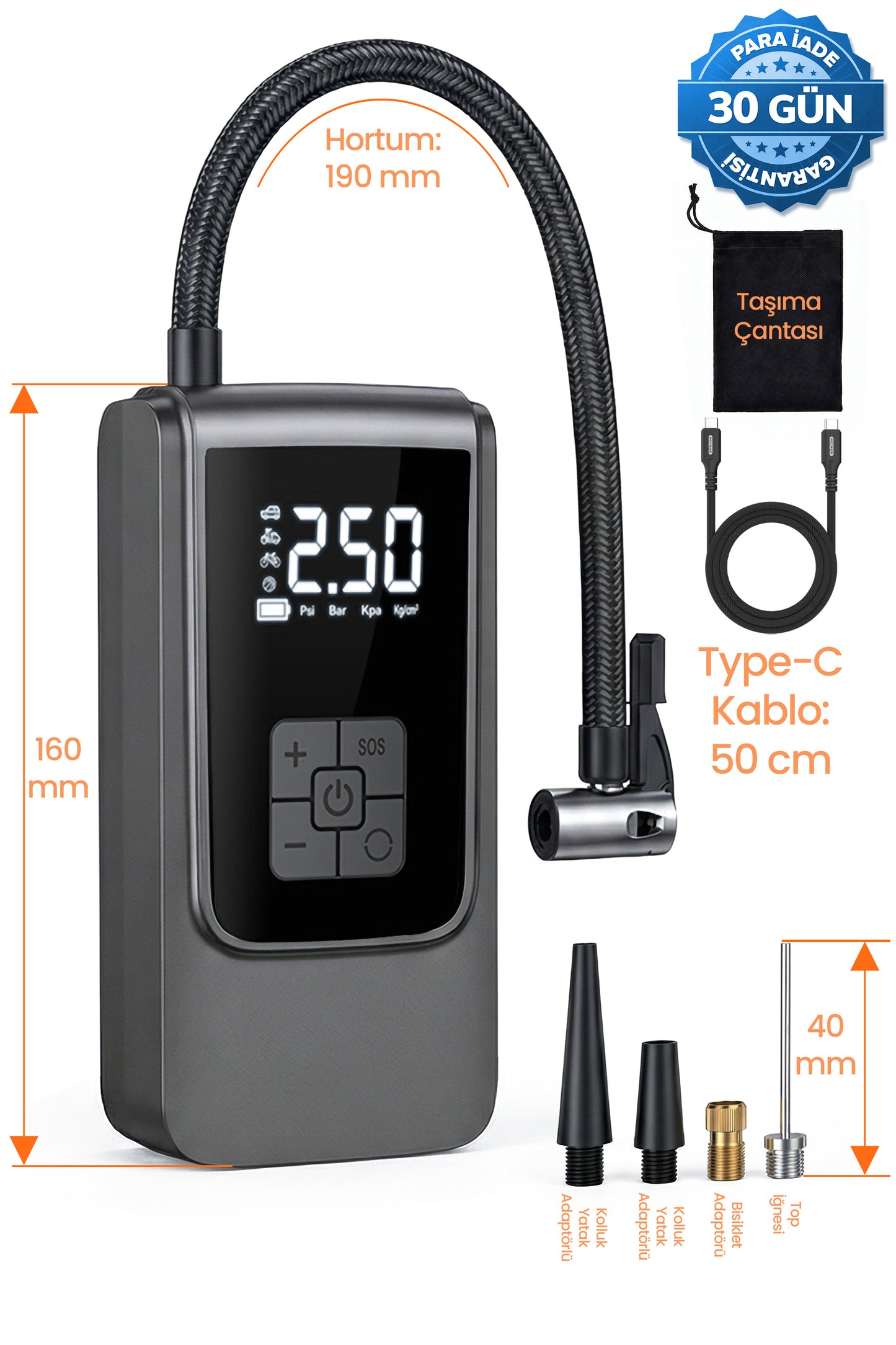 Şarjlı Taşınabilir Çok Amaçlı Kompresör