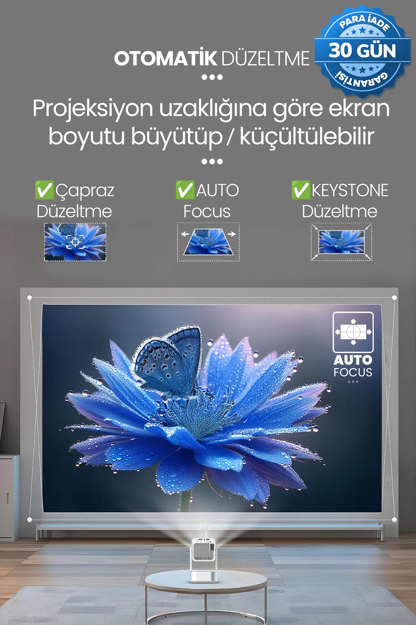 Sun602 Ev Sineması Projektör Auto Focus
