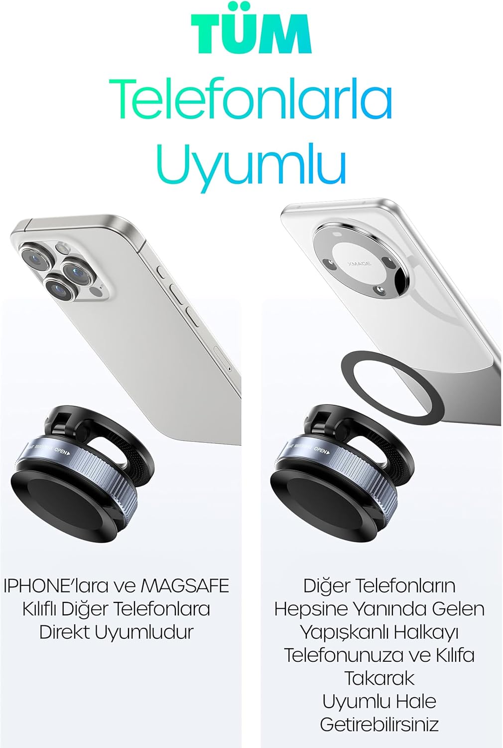 2026 Yeni Vacumlu Manyetik Telefon Tutucu
