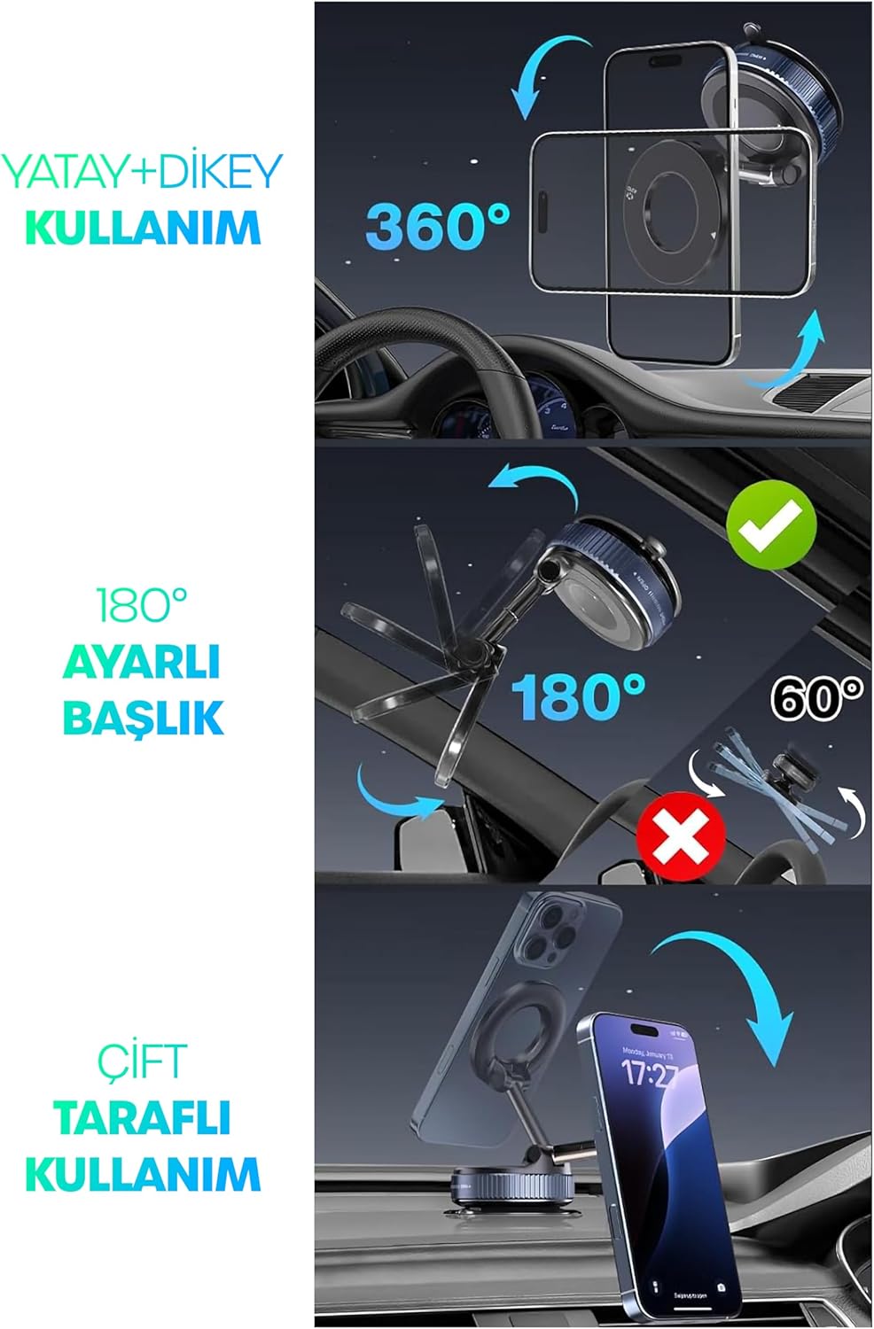 2026 Yeni Vacumlu Manyetik Telefon Tutucu
