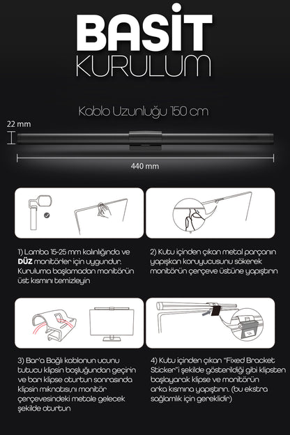 Monitör Lambası Kumandalı