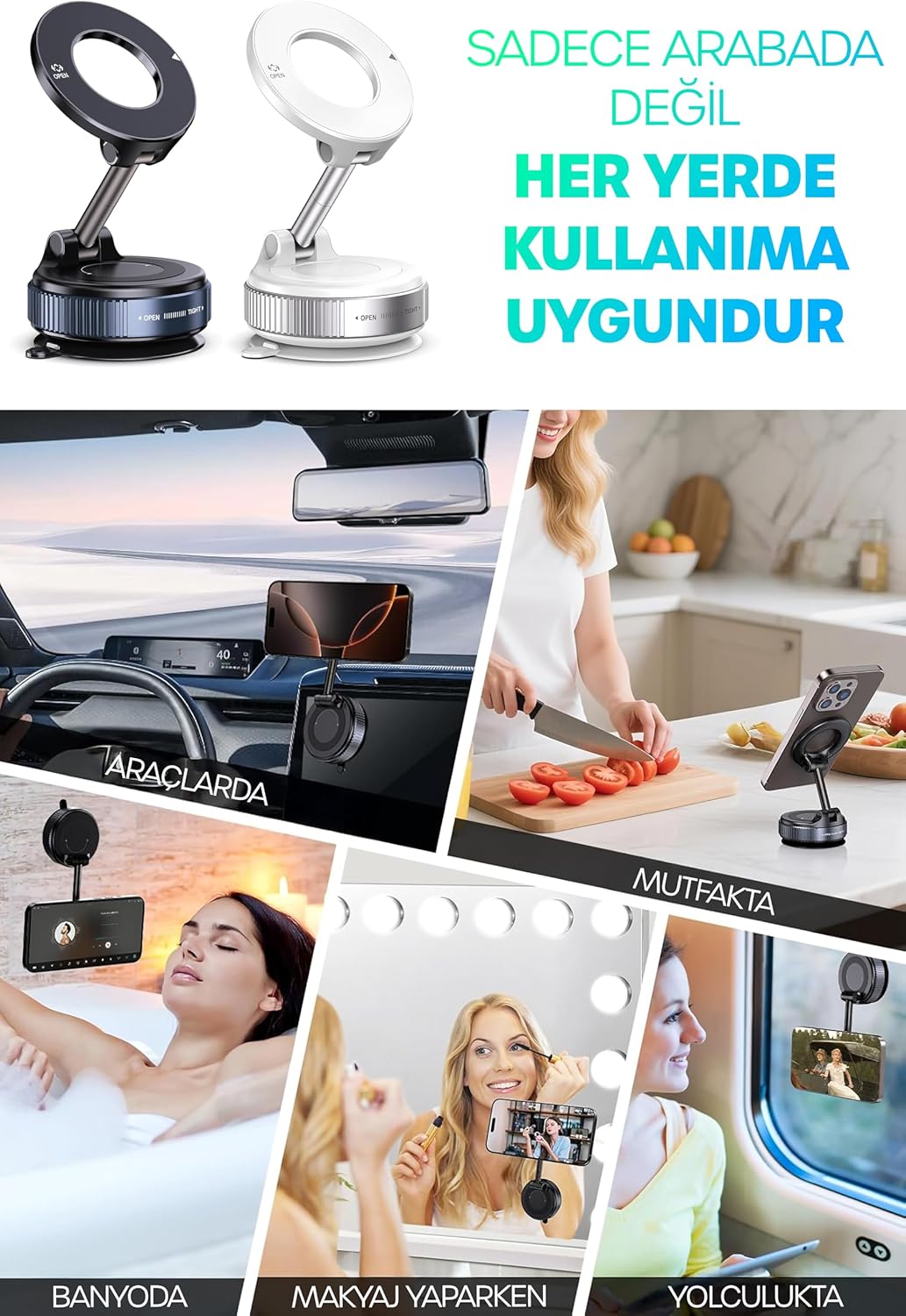 2026 Yeni Vacumlu Manyetik Telefon Tutucu
