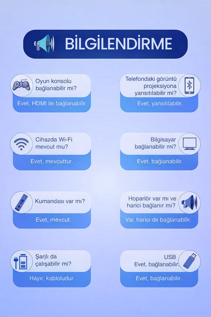 Ev Sineması Projektör Auto Focus