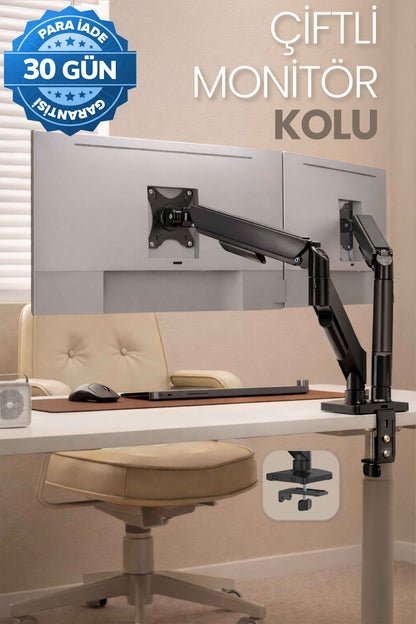 Hareketli Monitör Kolu 2026 Ergonomik Gazlı